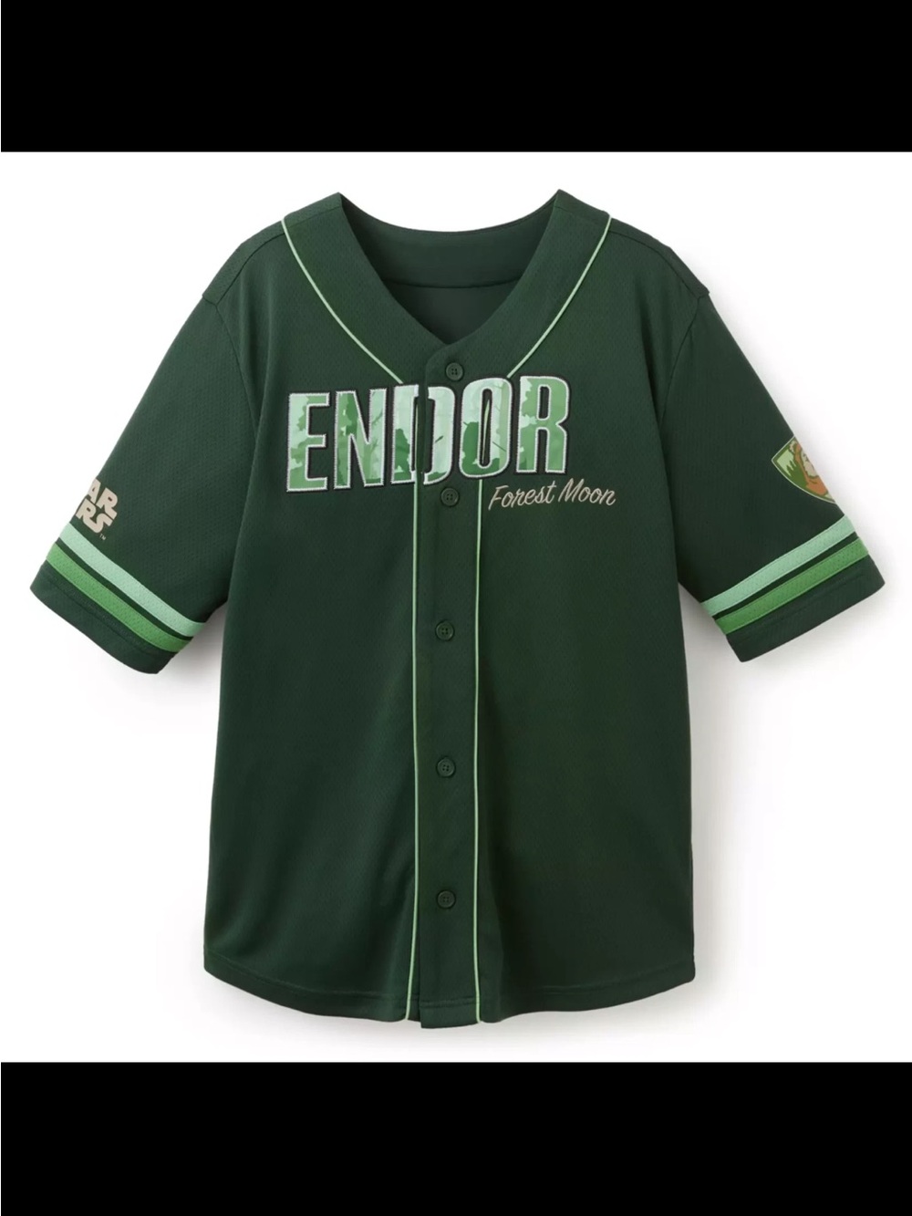 Disney Parks Star Wars Endor Ewoks Baseball Jersey Adult LARGE
